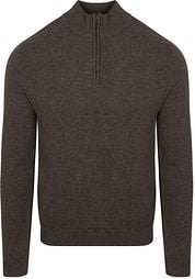 Steppin' Out Half Zip Pullover Merino Wool Brown