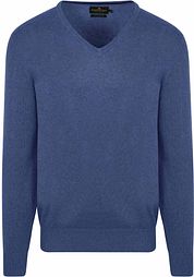 Steppin' Out Pullover Cashmere V-Neck Cobalt Blue
