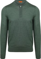 Suitable Crew Zip Merino Green