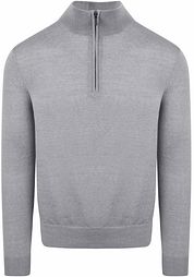 Suitable Merino Half Zip Sweater Grey