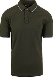 Suitable Respect Polo Shirt Tip Ferry Olive Green