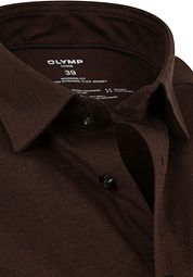 Olymp Luxor Shirt Modern Fit 24 Seven Jersey Brown
