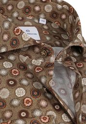 Blue Industry Shirt Melange Print Camel Brown