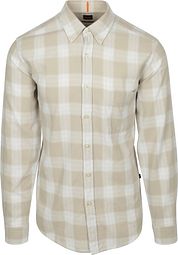 BOSS Rickert Shirt Checks Beige
