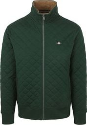 Gant Quilted Cardigan Dark Green