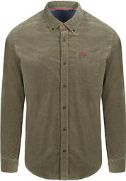 NZA Shirt Omar Fine Corduroy Olive Green