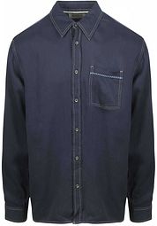 Scotch and Soda Shirt Solid Tencel Navy