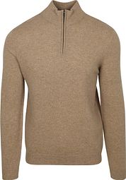 Steppin' Out Half Zip Pullover Merino Wool Beige