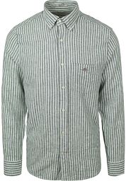 Gant Casual Shirt Stripe Linen Green