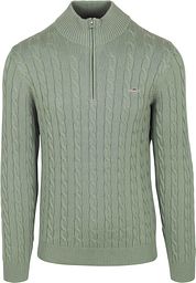 Gant Half-Zip Pullover Cable Green