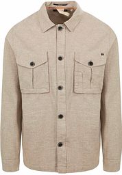 No Excess Overshirt Linen Beige