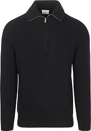 Profuomo Half Zip Pullover Wool Navy 