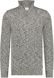 State Of Art Half Zip Melange Dark Blue