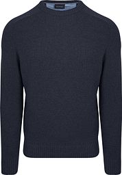 Suitable Lambswool Pullover O-Neck Navy