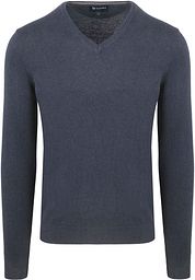 Suitable Respect Cotton Vinir Pullover Melange Navy