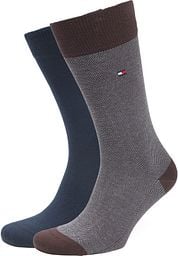 Tommy Hilfiger 2-Pair Socks Birdseye Burgundy Navy