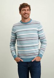 State Of Art Sweater Stripes Blue