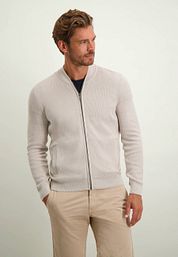 State Of Art Cardigan Zip Beige