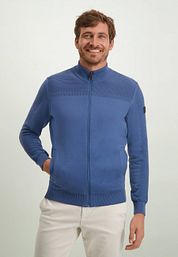 State Of Art Cardigan Zip Blue