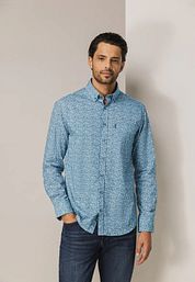 State Of Art Shirt Poplin Dandelion Blue