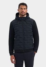 No Excess Jacket Knitted Sleeve Navy