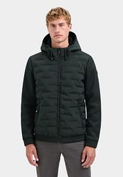 No Excess Jacket Knitted Sleeve Dark Green