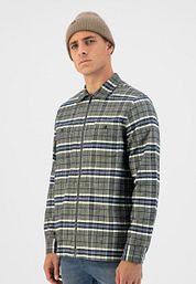 Dstrezzed Overshirt Checkered Olive Green 