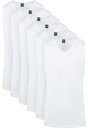 Suitable Viless T-Shirt Sleeveless White 6-Pack