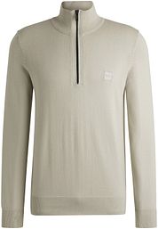 BOSS Kanobix Half Zip Sweater Ecru