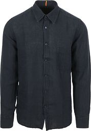 BOSS Relegant Shirt Linen Navy