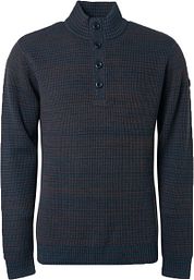 No Excess Mocker Pullover Navy Melange