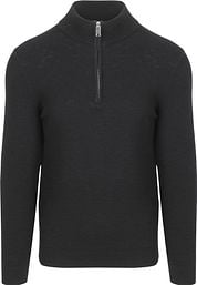 Profuomo Half Zip Pullover Structure Navy