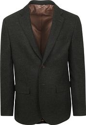 Suitable Blazer Herringbone Merino Wool Dark Green