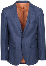 Suitable Blazer Linen Panama Navy