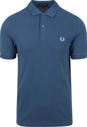 Fred Perry Polo Shirt Plain Mid Blue