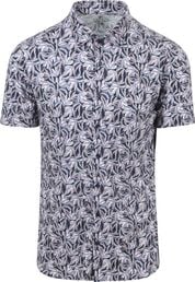 Desoto Short Sleeve Jersey Overhemd Bloemenprint Paars