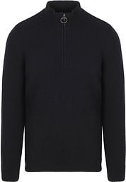 Barbour Half Zip Pullover Wool Navy