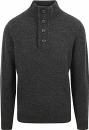 Barbour Sweater Wool Patch Dark Grey