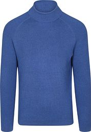 Blue Industry Rollneck Pullover Melange Blue