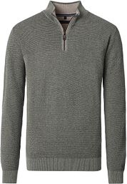 Casa Moda Halfzip Pullover Structure Green