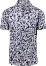 Desoto Short Sleeve Jersey Shirt Floral Print Purple