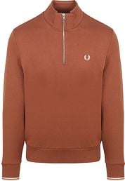 Fred Perry Half Zip Pullover Whisky Brown