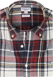 McGregor Shirt Herringbone Checks Red Blue