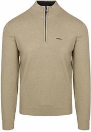 NZA Half Zip Sweater Christopher Melange Warm Beige