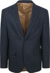 Suitable Blazer Herringbone Merino Wool Navy