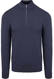 Profuomo Half Zip Pullover Luxury Navy