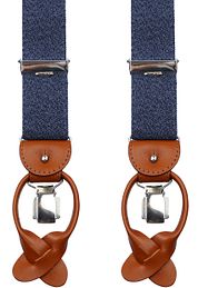 Profuomo Suspenders Navy