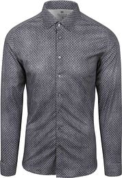 Desoto Shirt Print Denim Dark Blue