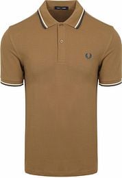  Fred Perry Polo Twin Tipped M3600 Brown Z60
