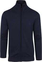 Petrol Cardigan Knitwear Melange Dark Blue